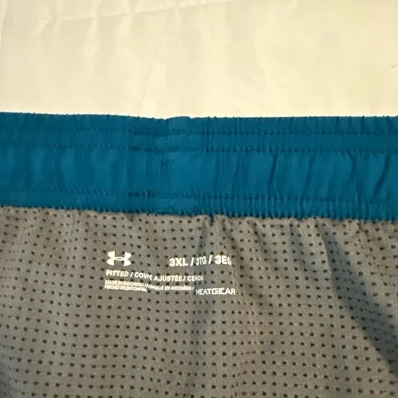 Under Armour HeatGear Men’s Athletic Shorts 3XL Blue Gray 8” Inseam Performance - Picture 6 of 6